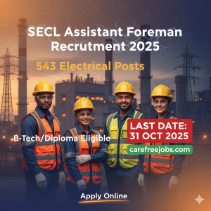 SECL Assistant Foreman Recruitment 2025,SECL Assistant Foreman Electrical Recruitment 2025,SECL Assistant Foreman Apply Online 2025,SECL Assistant Foreman Notification 2025,SECL Assistant Foreman Trainee Recruitment 2025,SECL Recruitment 2025 Electrical Posts,SECL Assistant Foreman Eligibility 2025,SECL Assistant Foreman Application Form 2025,SECL Internal Departmental Recruitment 2025,SECL Assistant Foreman Electrical Vacancy 2025