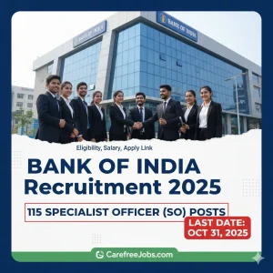 This article provides complete details about BOI Specialist Officer Recruitment 2025 — vacancy, age limit, qualification, salary, selection process, apply steps, important links, FAQs, and more.