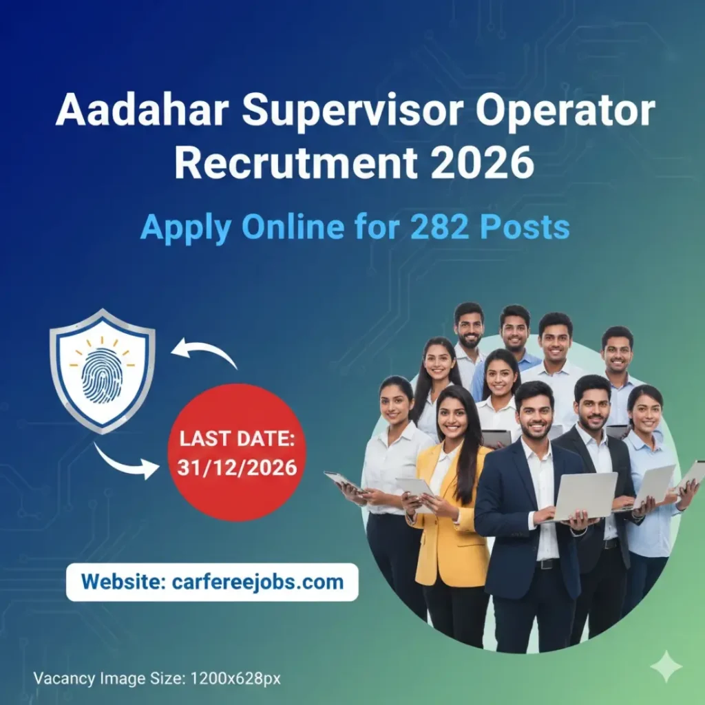 aadhaar supervisor operator recruitment 2026